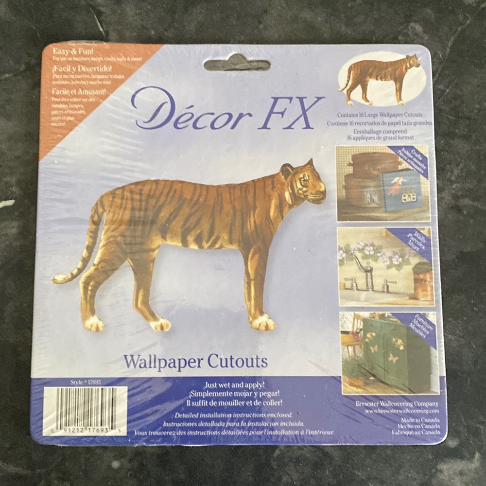 Decor FX Tiger 🐅 Wallpaper Cutouts (16 Count)